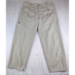 Cargo Bristol Bay Sport Pleated‎ Casual Khaki Beige Pants Mens Size 34